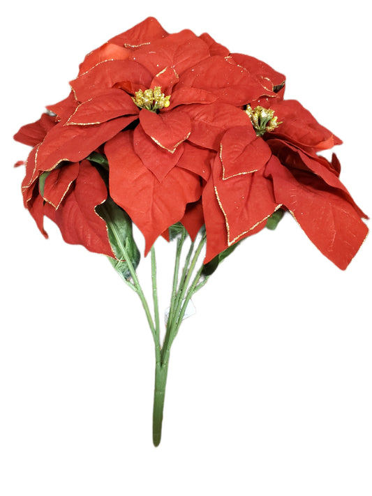 ASHLAND CHRISTMAS DECORATIVE PICK 21 in SPRAY POINSETTIA