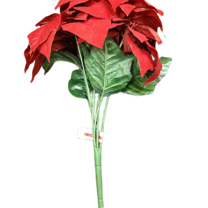 21" Ashland Poinsettia Christmas Decorative Pick