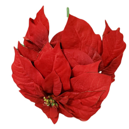 21" Ashland Poinsettia Christmas Decorative Pick