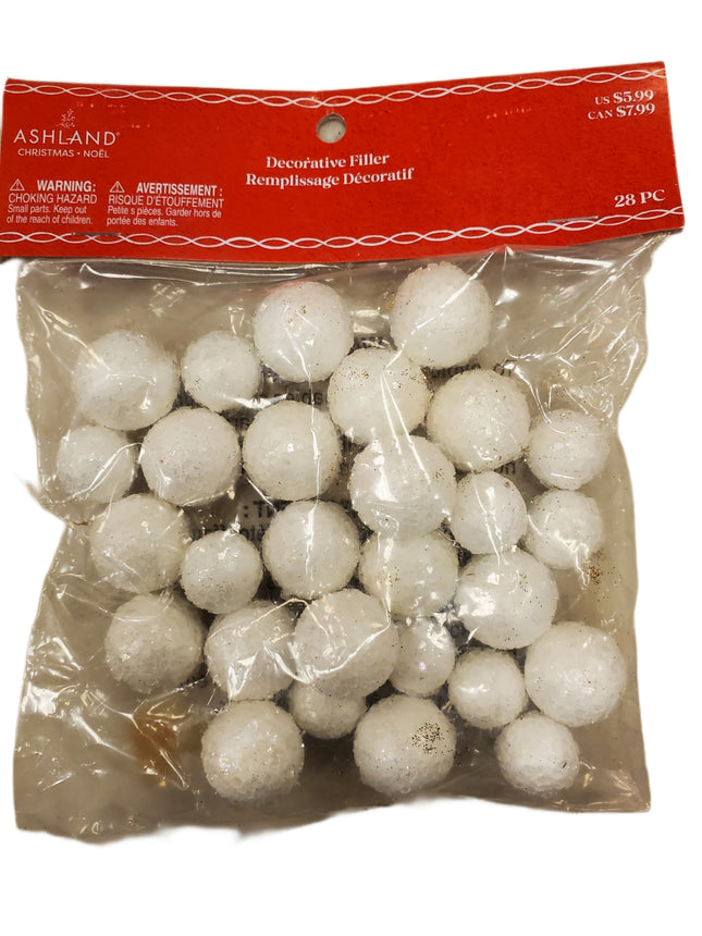 White Snow Decorative Filler for Christmas Crafts