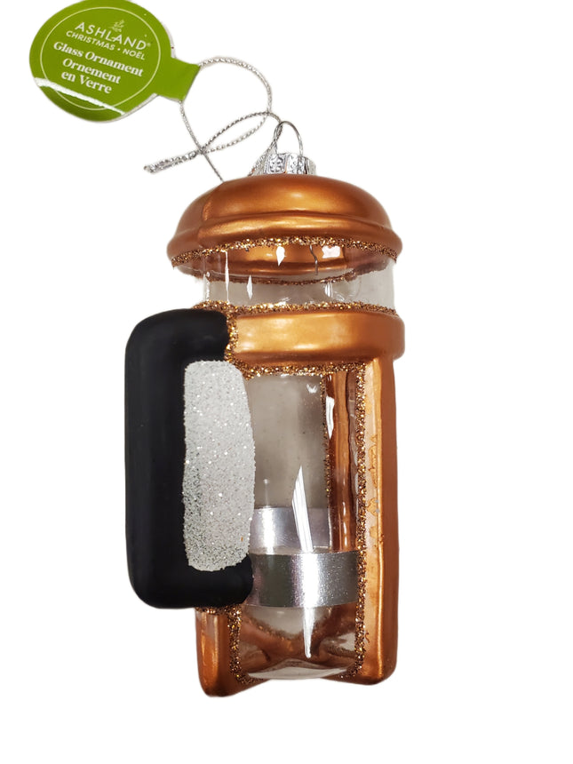 Ashland Glass Golden and Clear Christmas Ornament