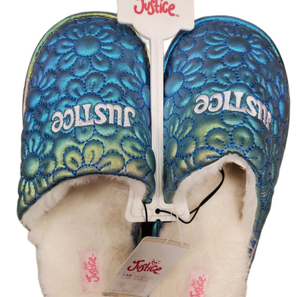 Justice Girls Slip-on Scuff Flower Slippers