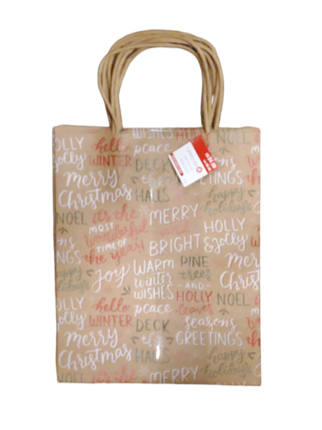 Celebrate It Christmas Gift Bags 5pc 10x8 – Brown