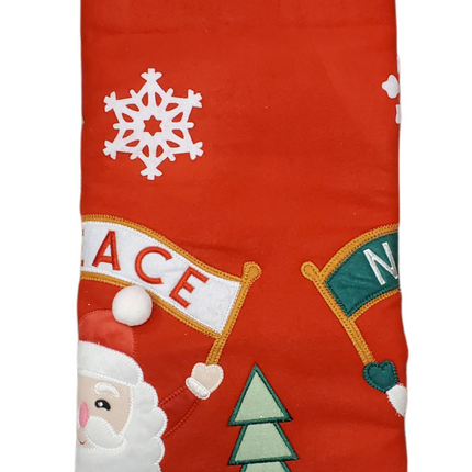 Red Santa & Reindeer Christmas Tree Skirt