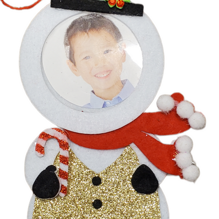Studio Decor Felt Photo Ornament 8in – Snowman Character