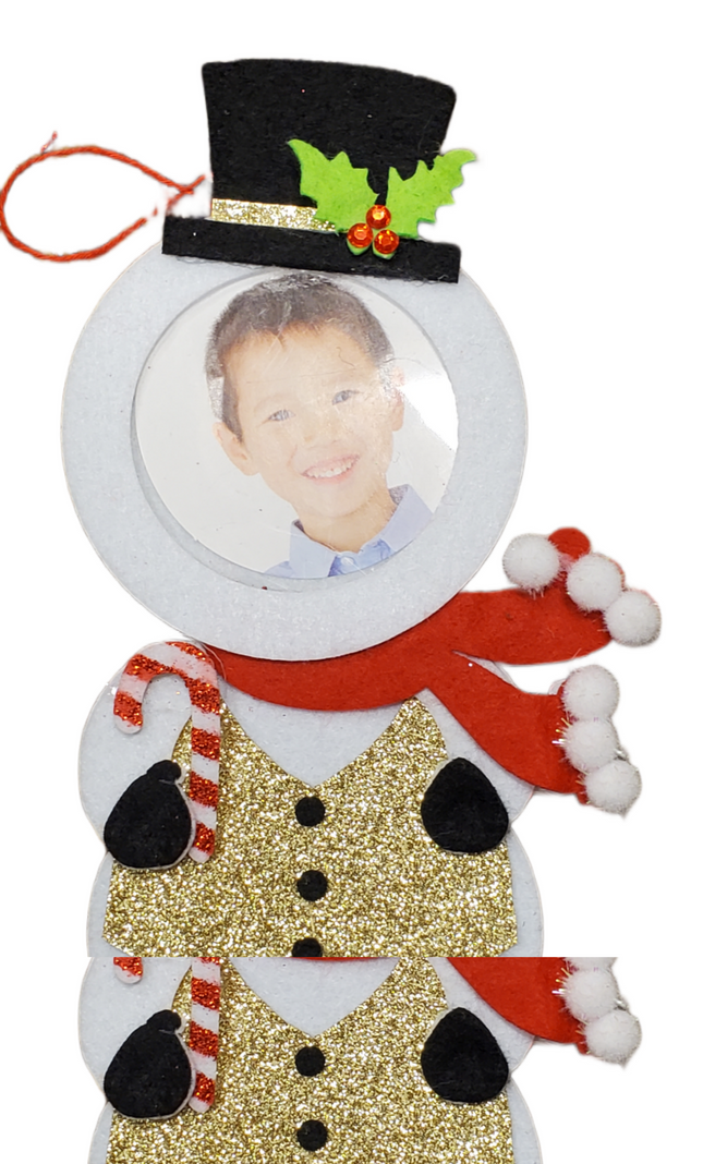 Studio Decor Felt Photo Ornament 8in – Snowman Character