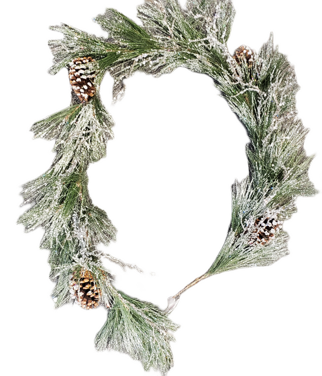 Icy Pinecone Garland by Ashland, 6ft - Home Decor