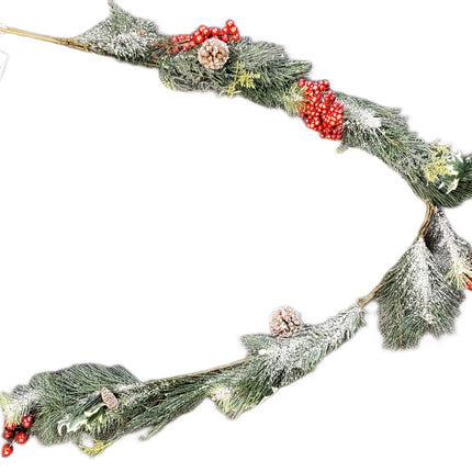 Ashland Berries & Pinecone 6ft Christmas Garland