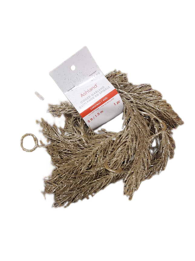 Gold Coiled Christmas Garland 5ft - Ashland Decor