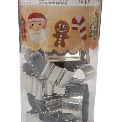 12-Piece Mini Christmas Cookie Cutters Set