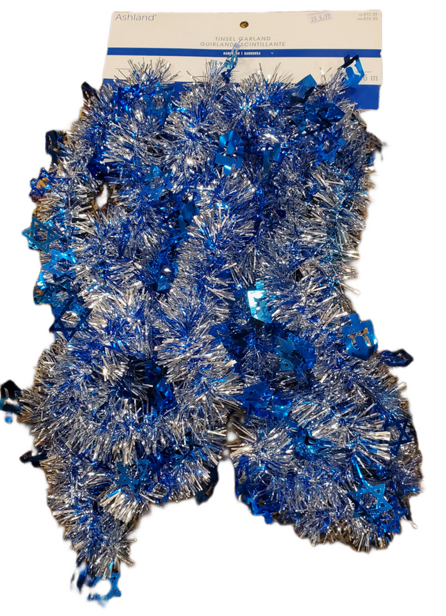 Hanukkah Tinsel Garland - Ashland 12 ft