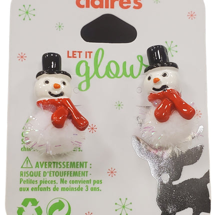 Let It Glow Christmas Earrings by Claire's