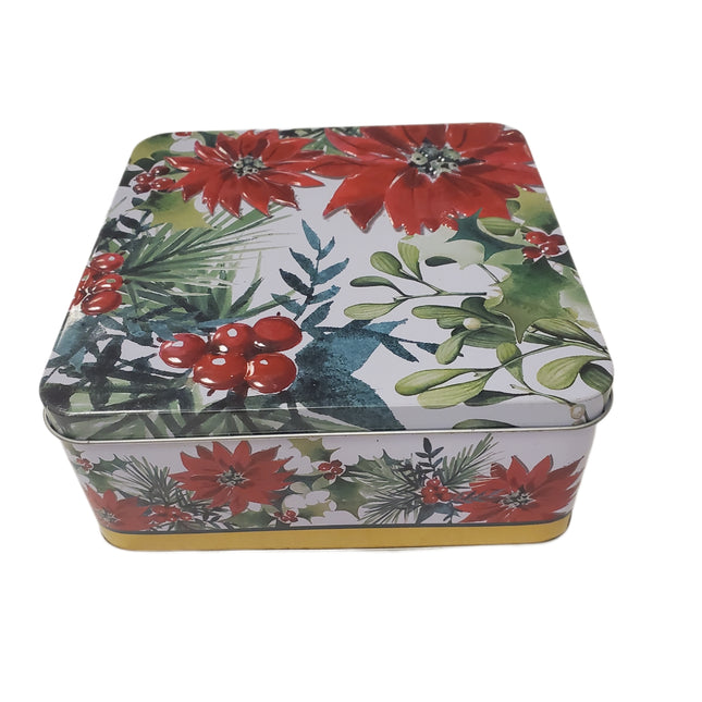 Christmas Cookie Tin 7.5x7.5x3.25 – Decorative Tin