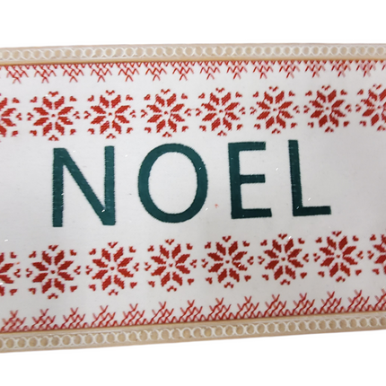 Embroidered Noel Christmas Wall Decor 13x8"