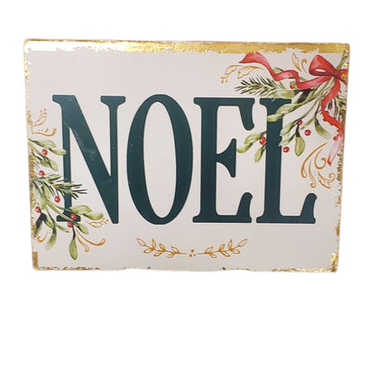 Noel Christmas Sign for Wall or Tabletop 8x6"