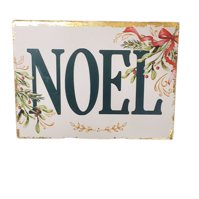 Noel Christmas Sign for Wall or Tabletop 8x6"