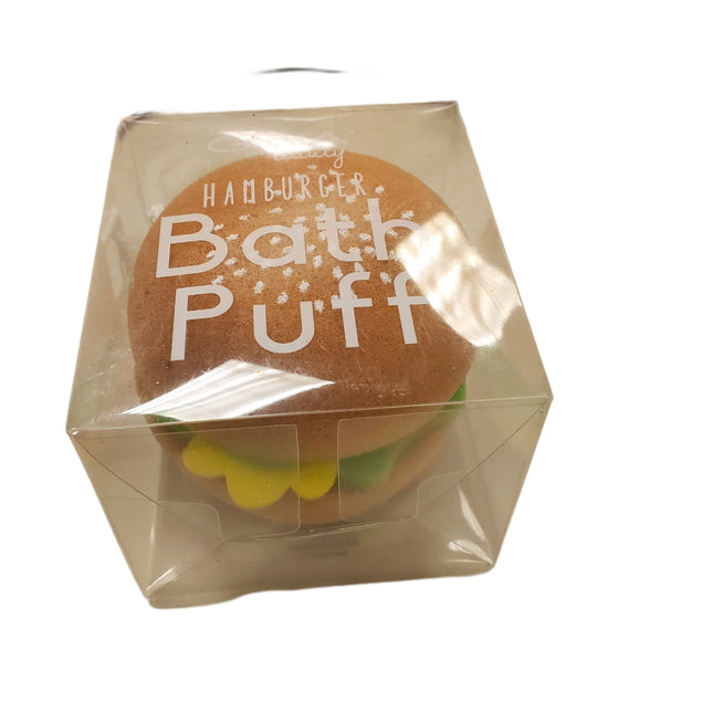 Hamburger Bath Puff by Gina Beauty 3.5"x4.5"