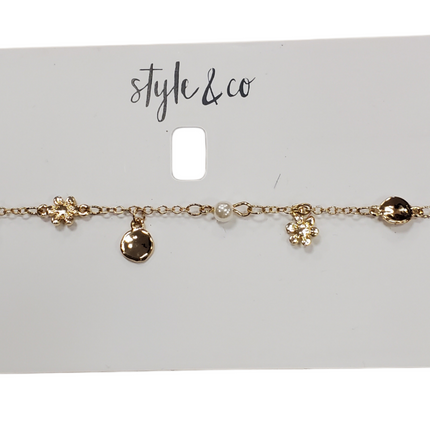 MACY'S STYLE & CO GOLD COLORED ANKLET