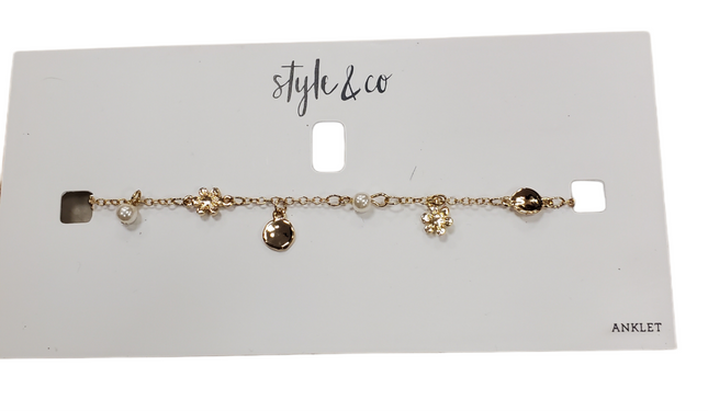 MACY'S STYLE & CO GOLD COLORED ANKLET