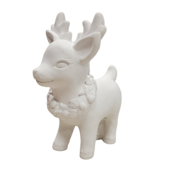 MAKE MARKET DIY PLASTER DEER 7.5 X 6.5 INCHES