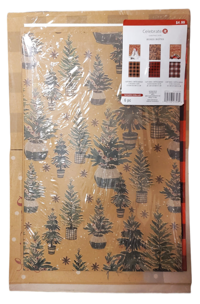 Christmas Gift Boxes 6-Piece Set by Celebrate It