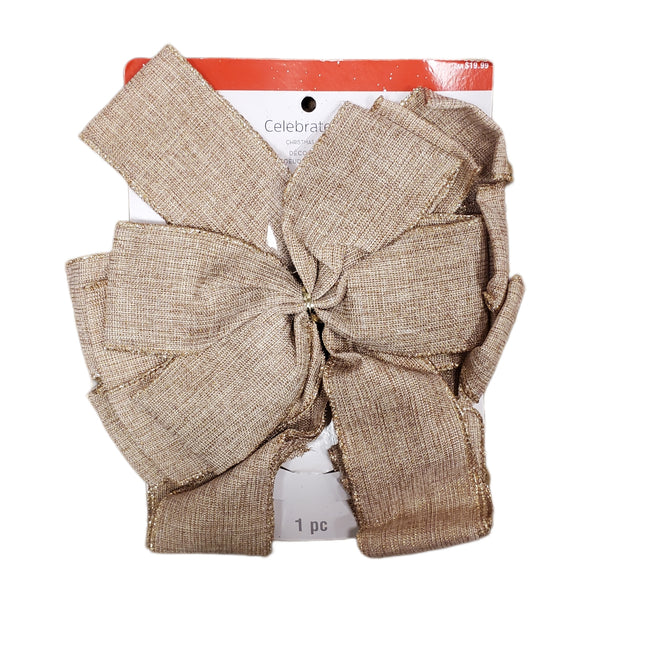 Gold Glittered Christmas Bow 12"x16" - Celebrate It