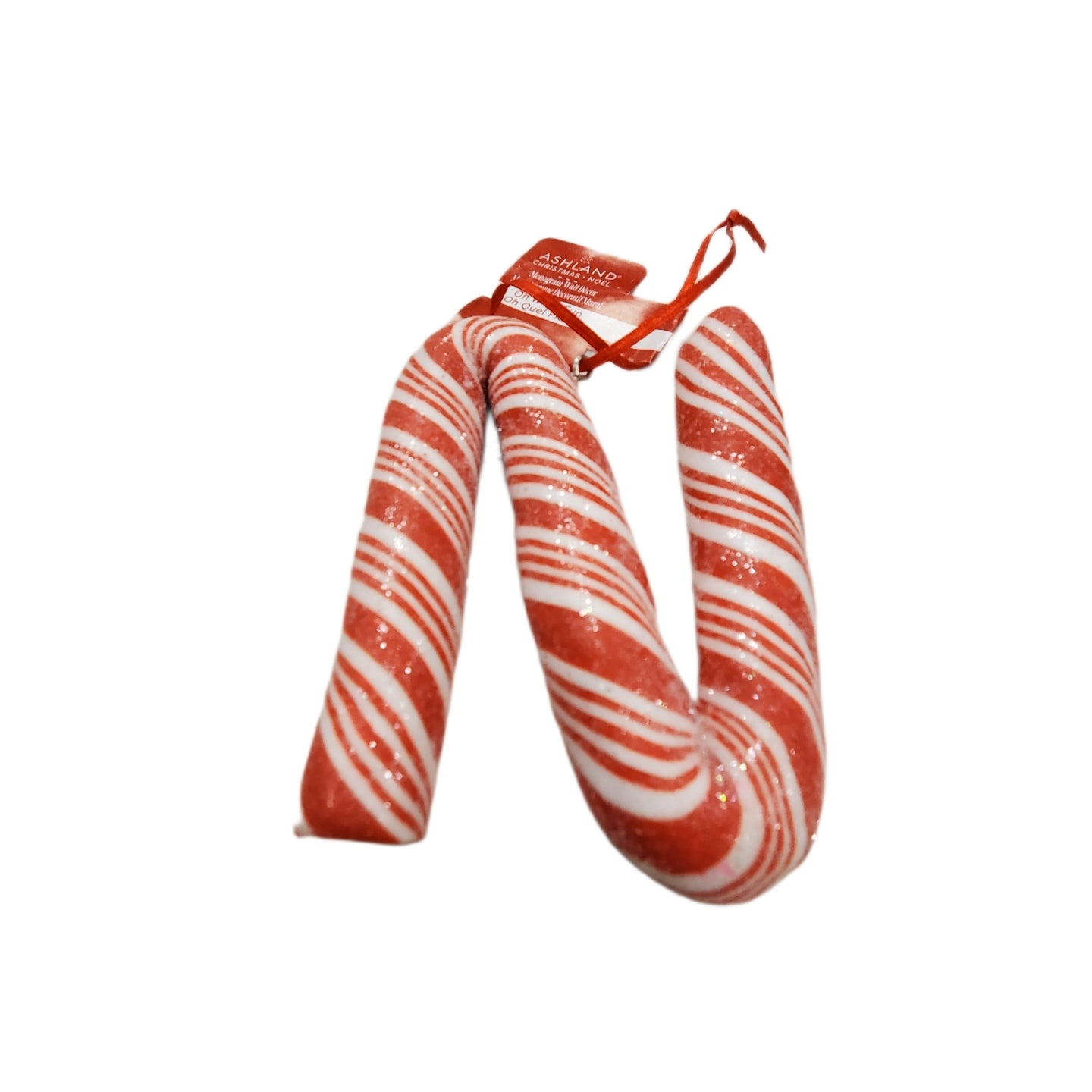 ASHLAND CANDYCANE ORNAMENT LETTER N