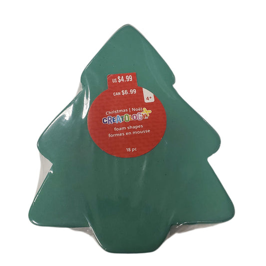 CREATOLOGY, CHRISTMAS, FOAM SHAPES GREEN TREE 18-pc