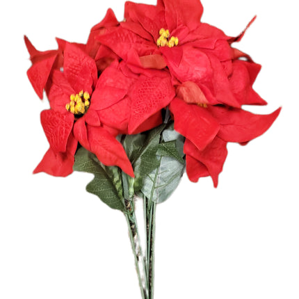 Ashland Christmas Poinsettia - 5 Stems Home Decor