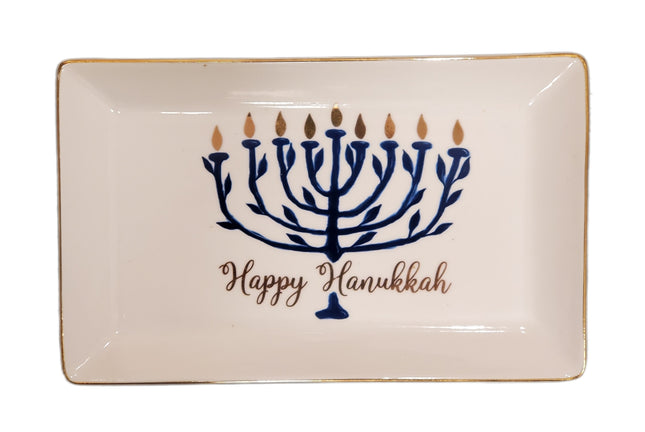 Ashland Happy Hanukkah 10"x 6"on a Serving Platter 1 Pc