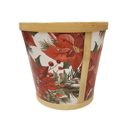 Ashland Poinsettia Basket - Christmas Floral Decor