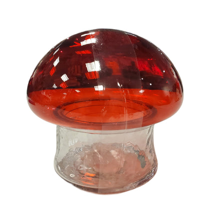 Mushroom-Shaped Glass Container with Sealing Lid