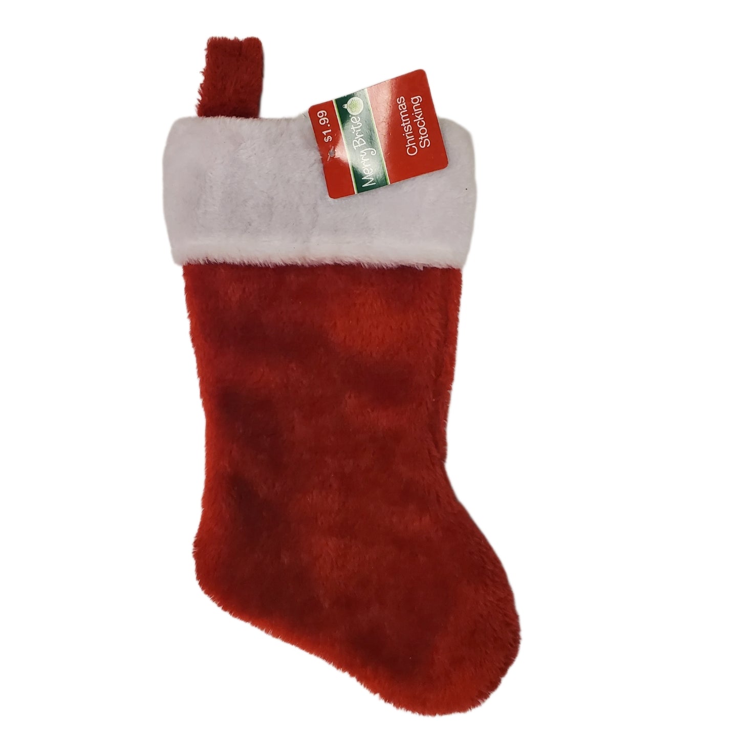 MERRY BRITE TRADITIONAL STOCKING CHRISTMAS 12"