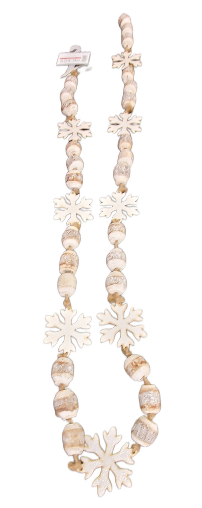 6ft Wooden Snowflake Christmas Garland