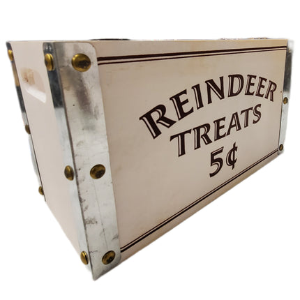 Reindeer Treats Decorative Wood Container 10x5x6in