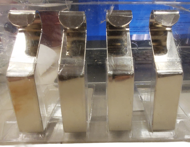 Silver Christmas Stocking Holders, Set of 4