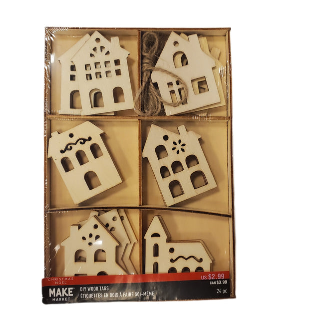 MAKE MARKET CHRISTMAS DIY WOOD TAGS / ORNAMENTS