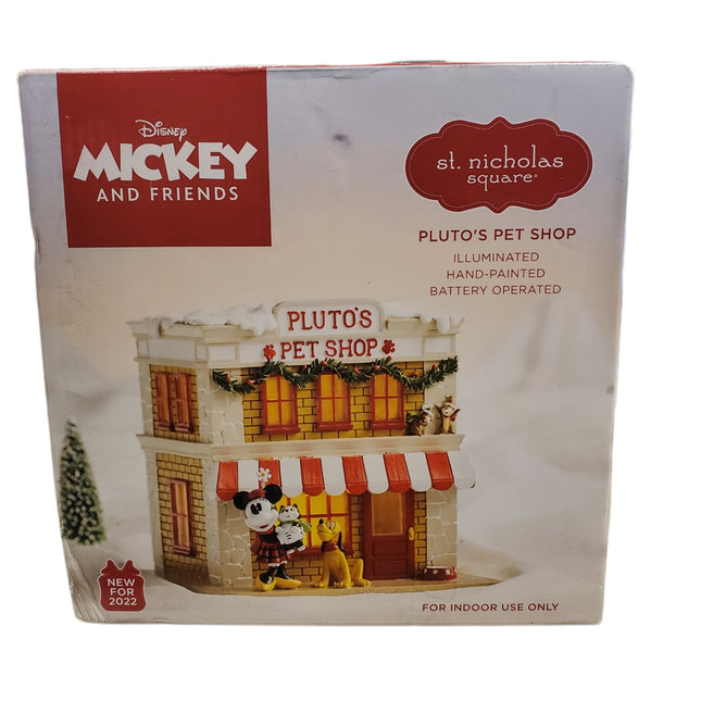 St. Nicholas Square Pluto’s Pet Shop – Lighted Village