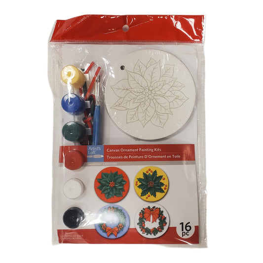 Creatology Christmas Canvas Ornament Painting Kits 16-pc