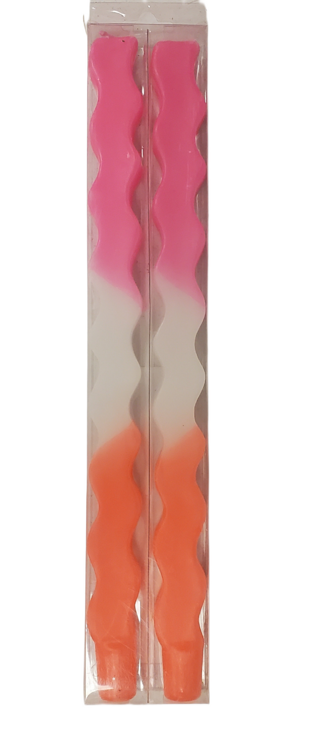 Neon Taper Candles, Unscented - 2pc Set