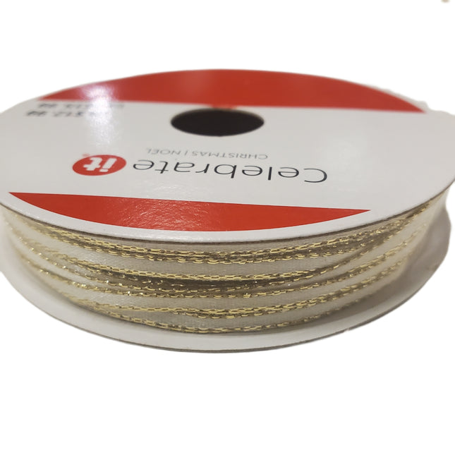 Gold Braid Christmas Ribbon, 1/8" x 108 ft