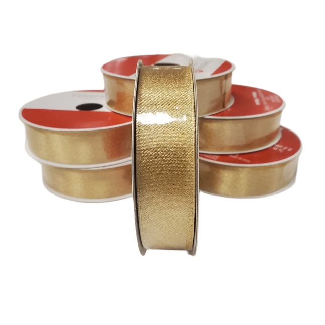 Gold Christmas Ribbon 7/8" x 24 ft - Craft Decor
