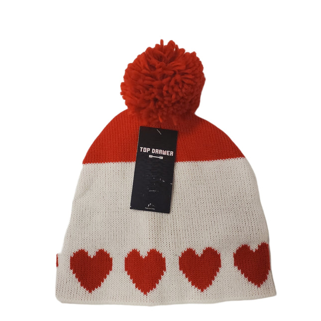 Red & White Cold Weather Beanie Top Drawer