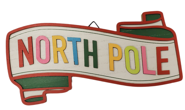 North Pole Christmas Wall Decor 13x6 - Ashland