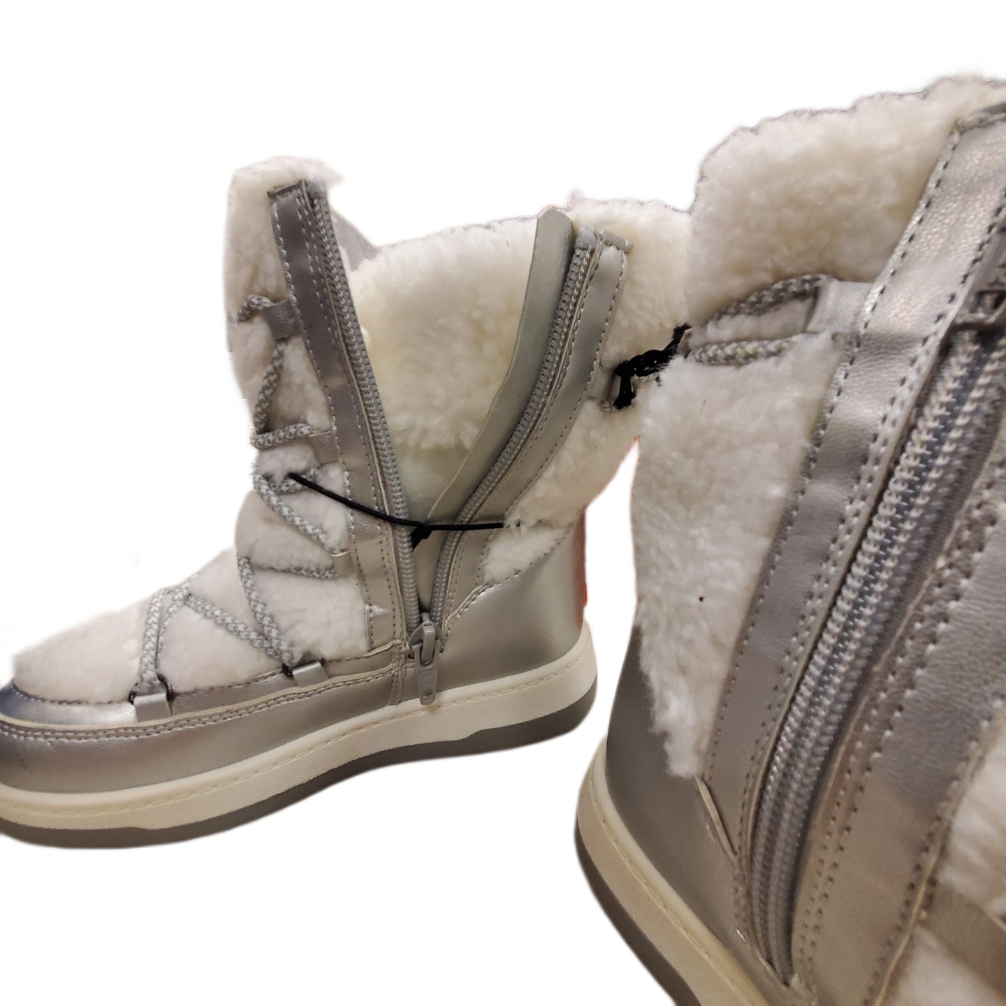 SIZE 11 KIDS COLD WEATHER SHERPA BOOTS TEMP RATED TO -5F MEMORY FOAM SKID RESISTANT