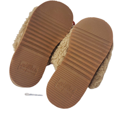 Deer Foam Terry Slide Slippers Large 9-10