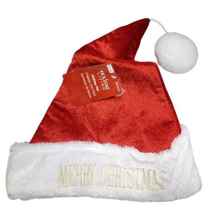 Gold Lettered Merry Christmas Santa Hat