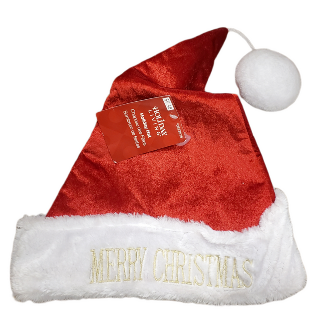 Gold Lettered Merry Christmas Santa Hat