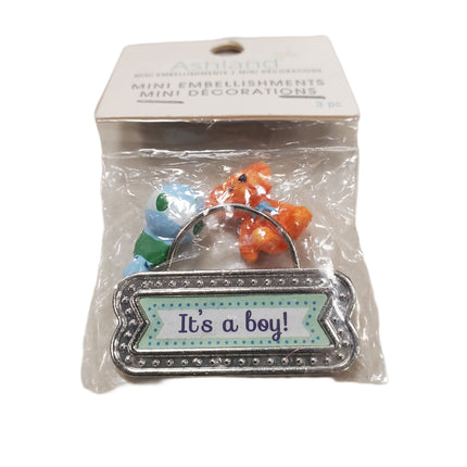 It's a Boy Mini Embellishments 3-Pc Set