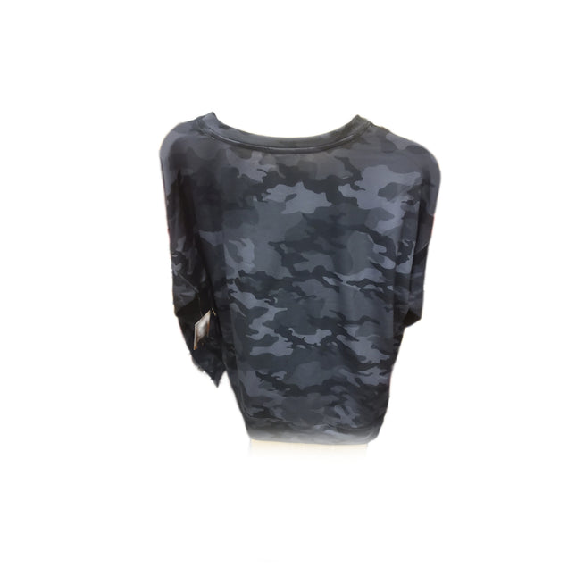 Women's AVIA Long Sleeve Camo Shirt - Gray & Black